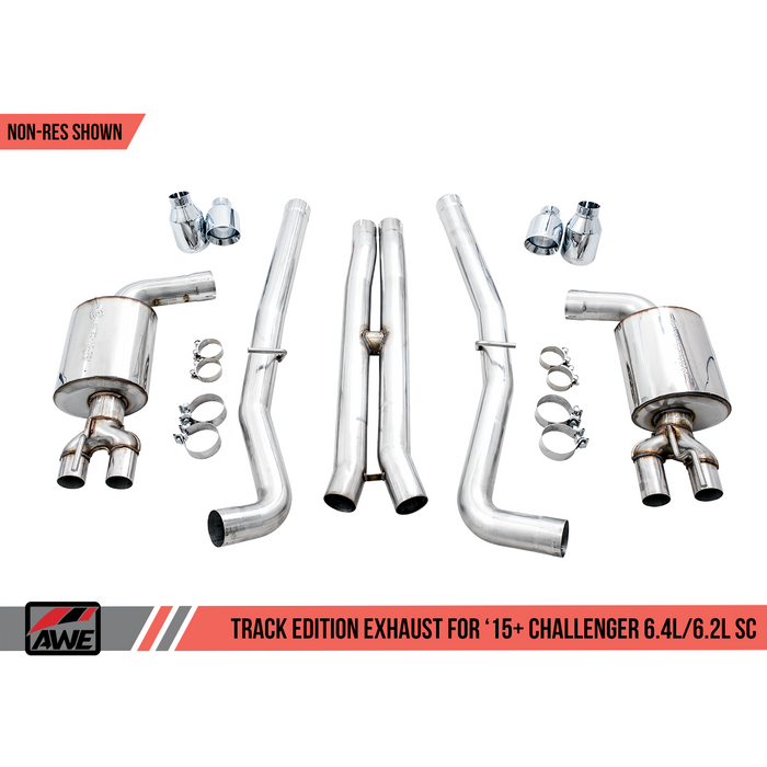 AWE Tuning 2017+ Dodge Challenger 6.4L/6.2L SC Track-to-Touring Conversion Kit - Stock Tips