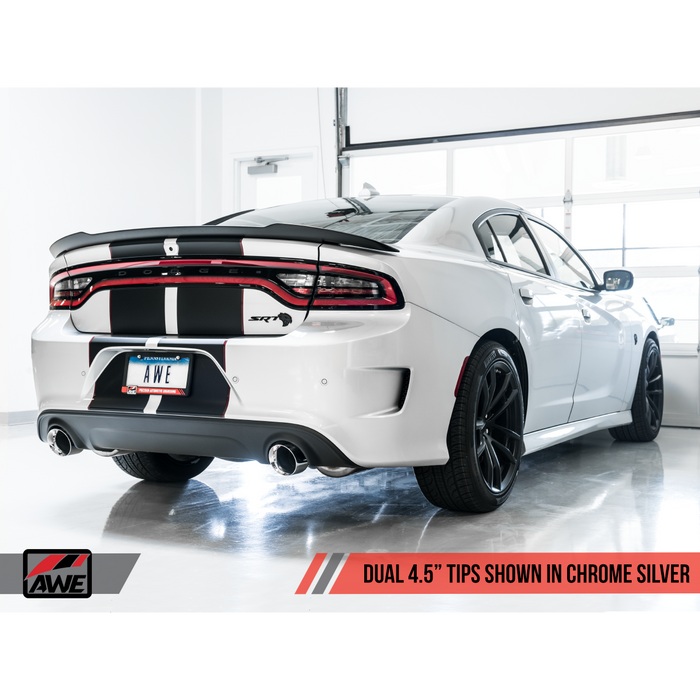 AWE Tuning 2015+ Dodge Charger 6.4L/6.2L Supercharged Track Edition Exhaust - Chrome Silver Tips