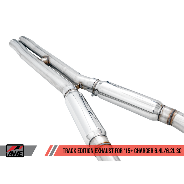 AWE Tuning 2015+ Dodge Charger 6.4L/6.2L Supercharged Track Edition Exhaust - Chrome Silver Tips