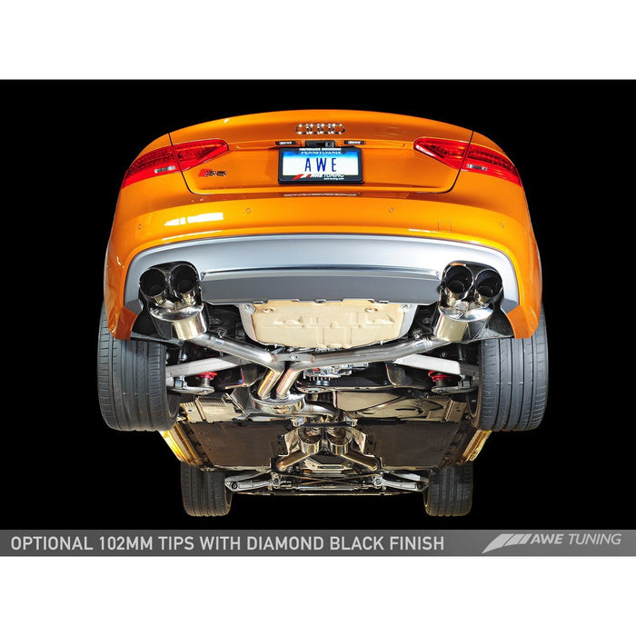 AWE Tuning 10-16 Audi S4 Quattro 3.0T (B8/8.5) Conversion Kit - Track to Touring (90mm Tips)