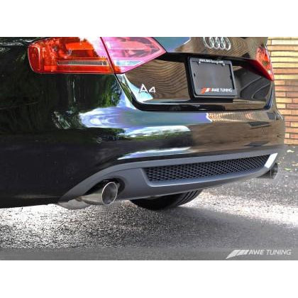 AWE Tuning Audi B8 A4 3.2L Touring Edition Exhaust - Dual 88.9mm (3.5in) Polished Silver Tips