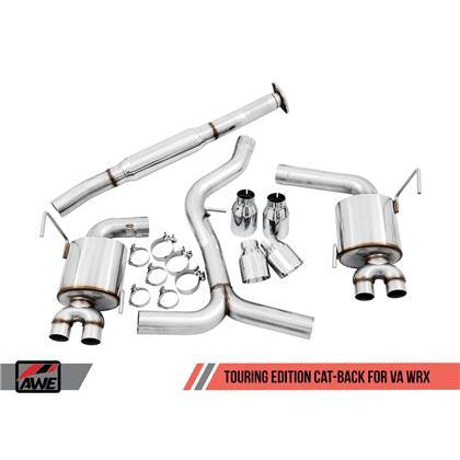 AWE Tuning 2015+ Subaru WRX VA Sedan Touring Edition Exhaust - Chrome Silver Tips (102mm)