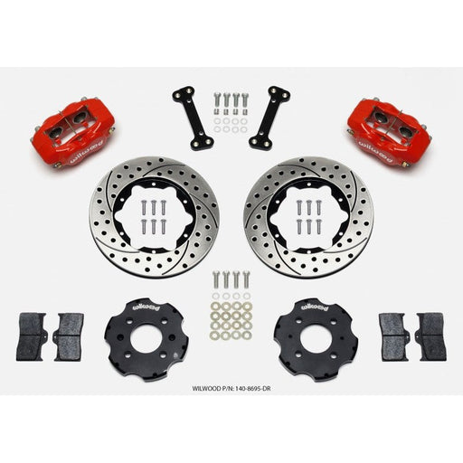 Wilwood Forged Dynalite Front Brake Hat Kit 240mm - Drilled Red