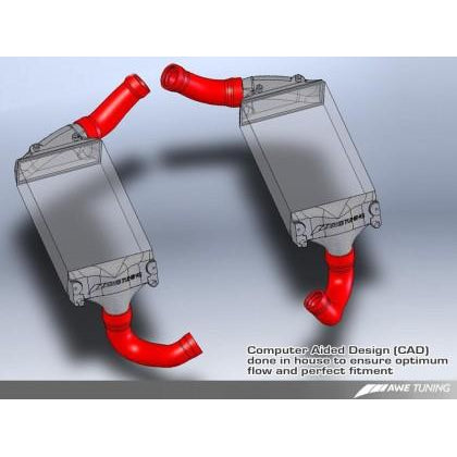 AWE Tuning 997TT/GT2 Performance Intercoolers - Black Hoses