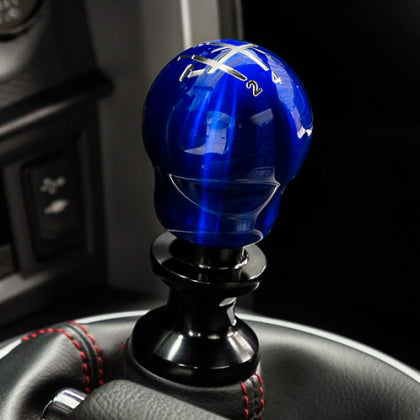 Raceseng Contour Shift Knob (Gate 5 Engraving) VW / Audi Adapter - Blue Translucent