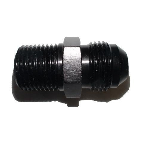 ATP Turbo Black Anodized, Adaptor Male /Male Straight -10 Male Flare TO 1/2" NPT Male