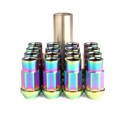 BLOX Racing 7-Sided Forged TI Extended Lug Nut Set