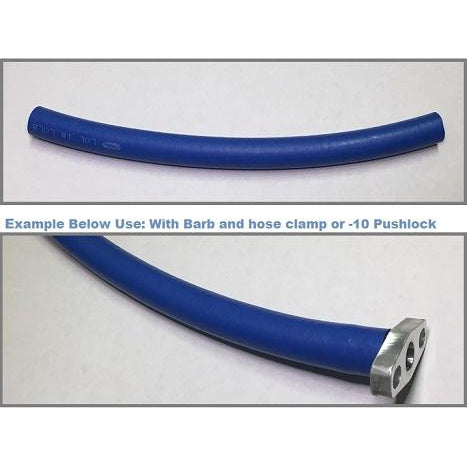 ATP Turbo Blue High Temp Special Rubber Oil Drain (Return) Hose - 5/8" (-10 AN EquivalentID) for Barb or -10