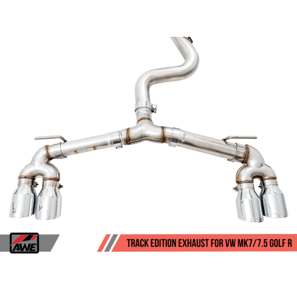 AWE Tuning Mk7 Golf R Track Edition Exhaust w/Chrome Silver Tips 102mm