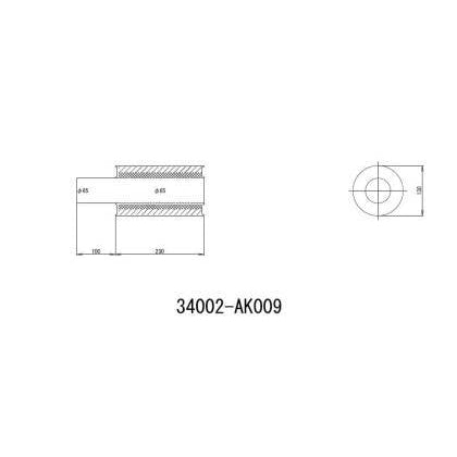 HKS Universal EX H/M SUS 130-65 w/o tail (MOQ: 8pcs)