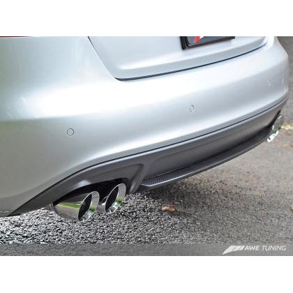 AWE Tuning Audi B8 A4 3.2L Touring Edition Exhaust - Quad 90mm (3.54in) Diamond Black Tips