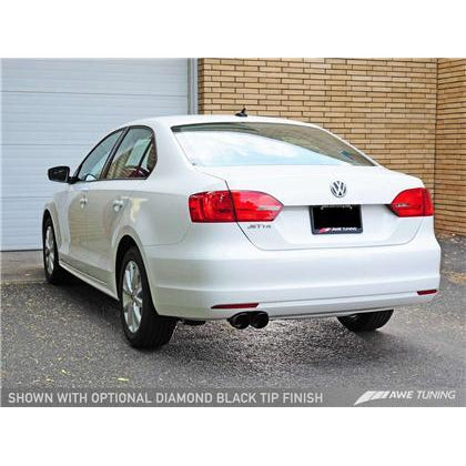 AWE Tuning MK6 Jetta TDI Touring Edition Exhaust - Diamond Black Tips