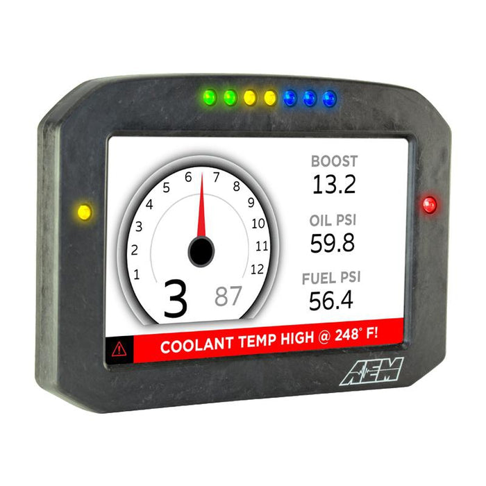 AEM CD-7FLG Carbon Flat Panel Logging Display with Internal GPS