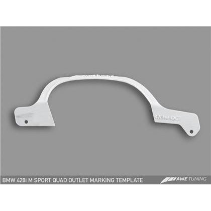 AWE Tuning BMW F3X 428i M Sport Quad Tip Marking Template