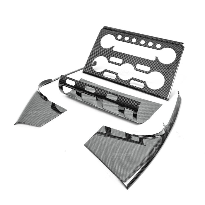 Seibon Carbon Fiber Interior Center Control Trim Set For 2009-2016 Nissan GT-R - 4 pcs