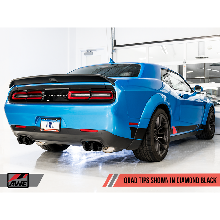 AWE Tuning 2017+ Dodge Challenger 6.4L/6.2L SC Touring-to-Track Conversion Kit - Quad Tips