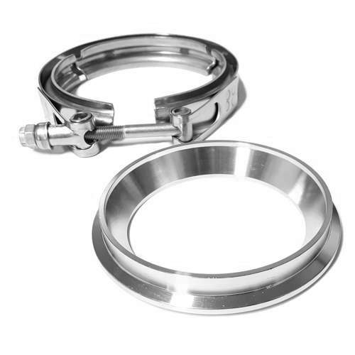 ATP Turbo V-band Flange and Clamp Set 4" Stainless - V2 Set Lipped and Tapered, GT42/GTX42, GT45/GTX45 T4