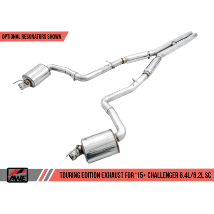 AWE Tuning 2015+ Dodge Challenger 6.4L/6.2L Non-Resonated Touring Edition Exhaust - Use Stock Tips
