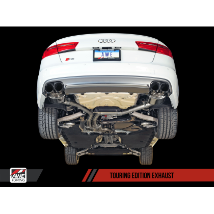AWE Tuning Audi C7 / C7.5 S6 4.0T Touring Edition Exhaust - Polished Silver Tips