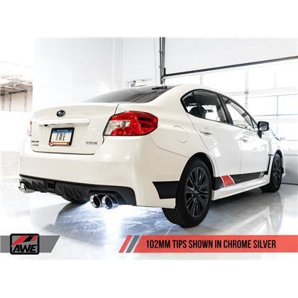 AWE Tuning 2015+ Subaru WRX VA Sedan Touring Edition Exhaust - Chrome Silver Tips (102mm)