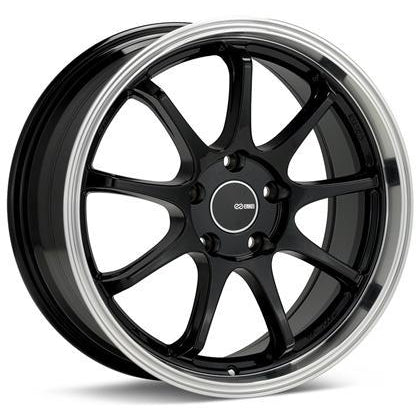 Enkei Tenjin 17x9 45mm Inset 5x100 Bolt Pattern 72.6mm Bore Dia Black Machined Wheel