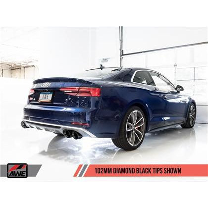 AWE Tuning Audi B9 S5 3.0T Touring Edition Exhaust - Black Diam Tips (102mm)