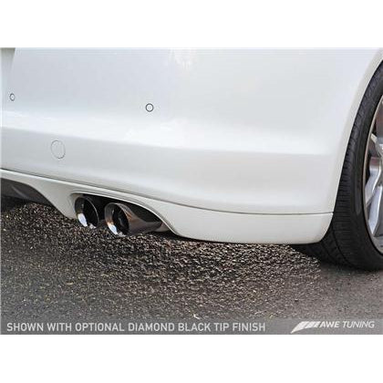 AWE Tuning Panamera Turbo Performance Exhaust System Touring Edition Polished Silver Tips