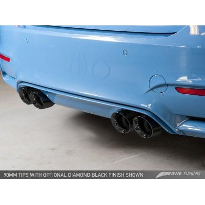 AWE Tuning BMW F8X M3/M4 Non Resonated SwitchPath Exhaust - Diamond Black Tips (90mm)