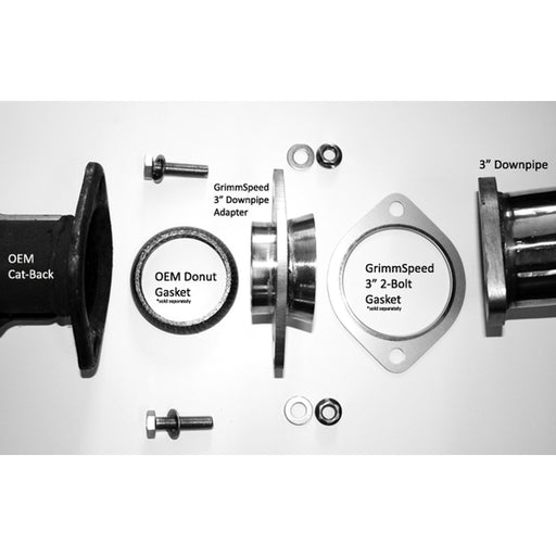 GrimmSpeed 3" Downpipe Adapter - Aftermarket DP to OEM Subaru Catback