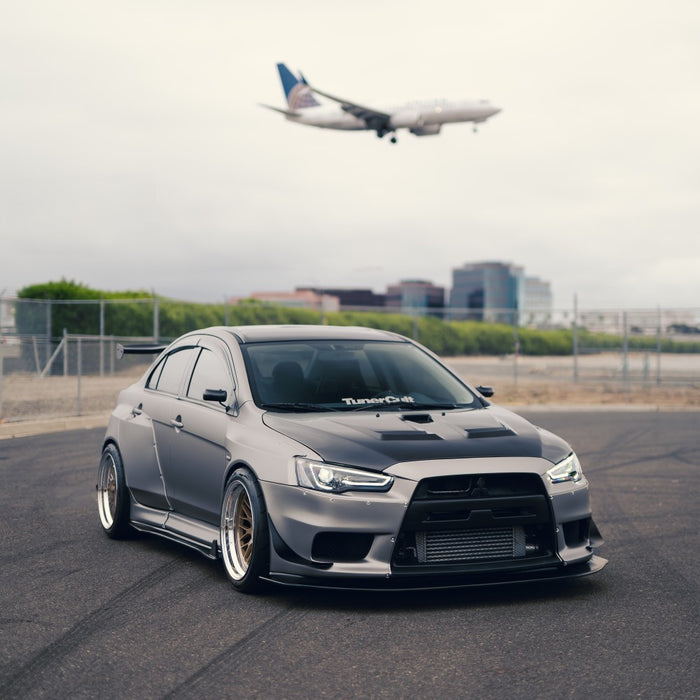 Seibon DV-Style Carbon Fiber Hood For 2008-2015 Mitsubishi Lancer Evo X