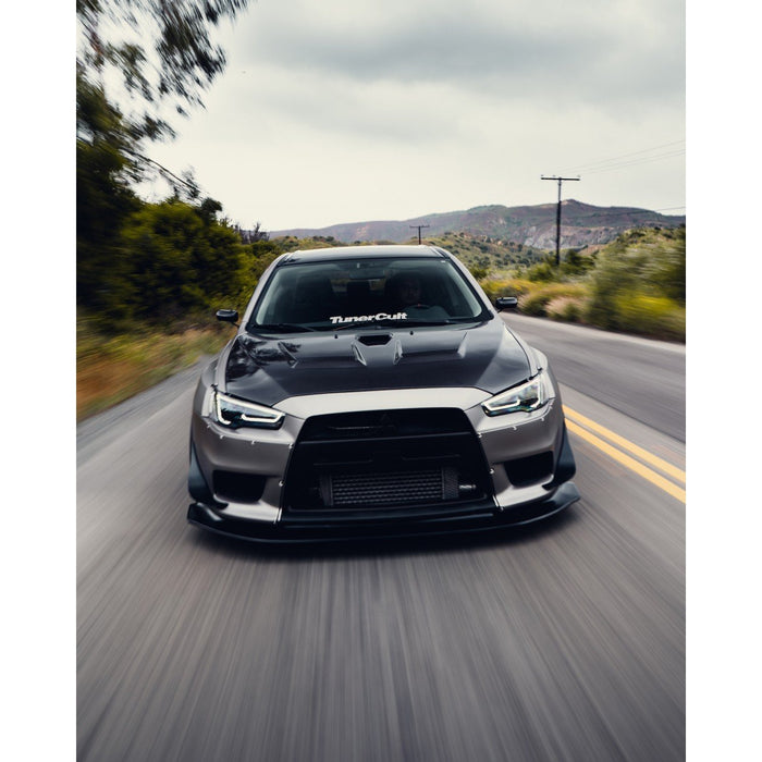 Seibon DV-Style Carbon Fiber Hood For 2008-2015 Mitsubishi Lancer Evo X