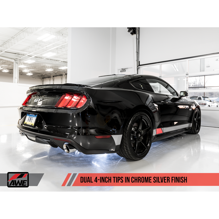 AWE Touring-to-Track Conversion Kit for S550 Mustang GT - Dual Tip