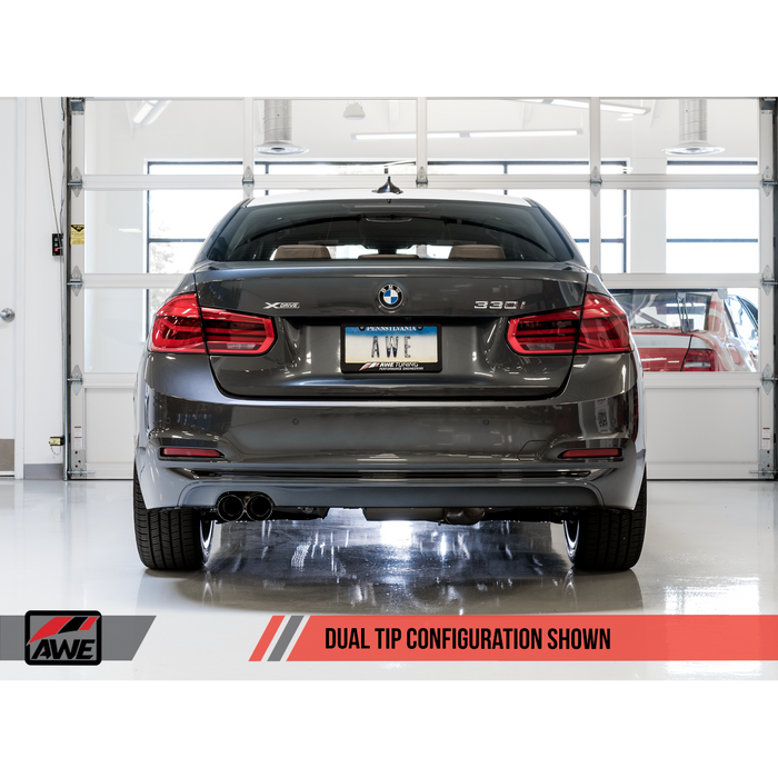 AWE Tuning BMW F3X 328i M Sport Quad Tip Marking Template