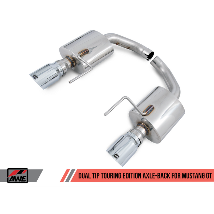 AWE Tuning S550 Mustang GT Cat-back Exhaust - Track Edition (Chrome Silver Tips)