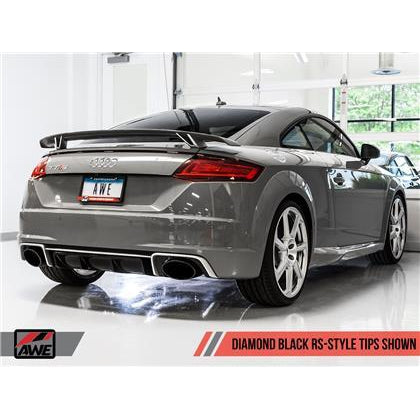 AWE Tuning 18-19 Audi TT RS 8S/RK3 2.5L Turbo Track Edition Exhaust - Diamond Black RS-Style Tips