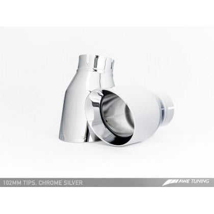 AWE Tuning VW CC Touring Edition Exhaust Dual Outlet - Chrome Silver Tips