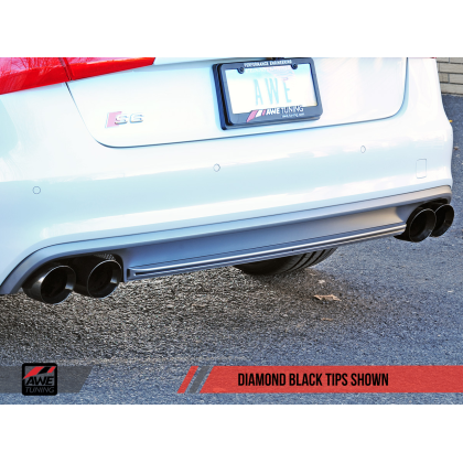 AWE Tuning Audi C7 / C7.5 S7 4.0T Touring Edition Exhaust - Diamond Black Tips
