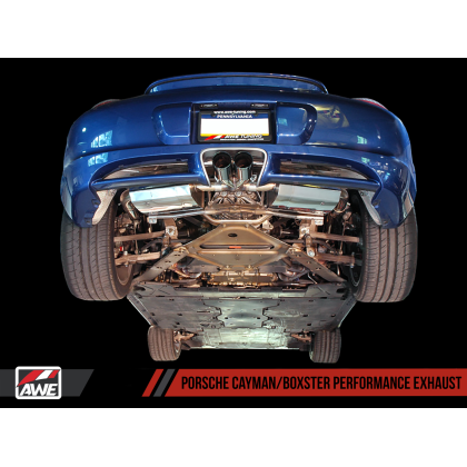 AWE Tuning Optional Porsche 987 Cayman/S Boxster/S Muffler Tip Set - Polished Silver