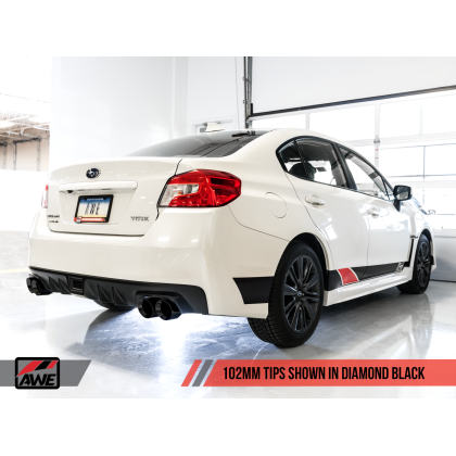 AWE Tuning 2015+ Subaru WRX VA Sedan Touring Edition Exhaust - Diamond Black Tips (102mm)