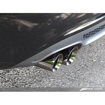 AWE Tuning Audi B8 A4 Touring Edition Exhaust - Quad Tip Polished Silver Tips