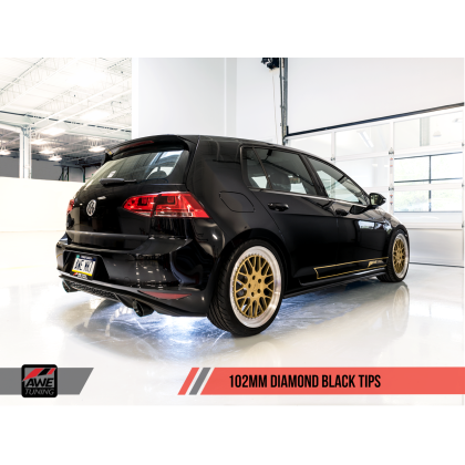 AWE Tuning VW MK7 GTI Touring Edition Exhaust - Diamond Black Tips