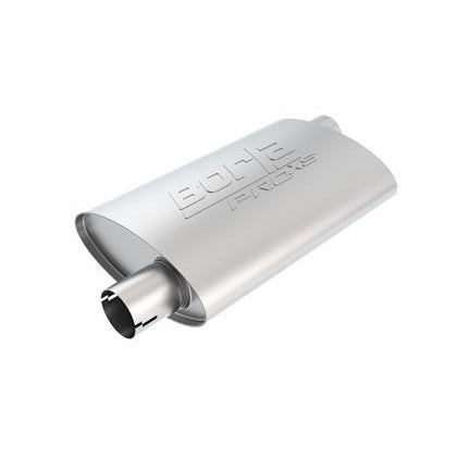 Borla Universal Pro-XS Oval 2in Inlet/Outlet Offset/Offset Notched Muffler