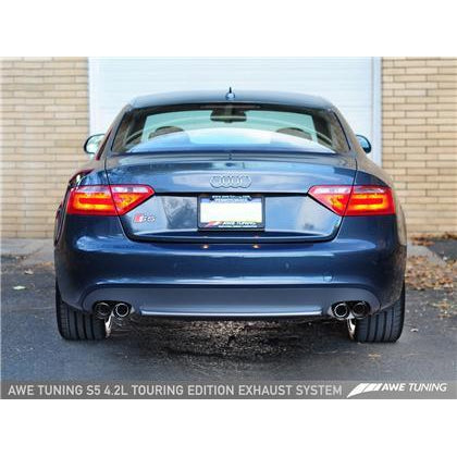 AWE Tuning Audi B8 S5 4.2L Touring Edition Exhaust System - Polished Silver Tips