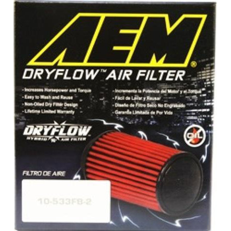 AEM DryFlow Air Filter Kit 2.75in X 5in Dryflow- W/Hole