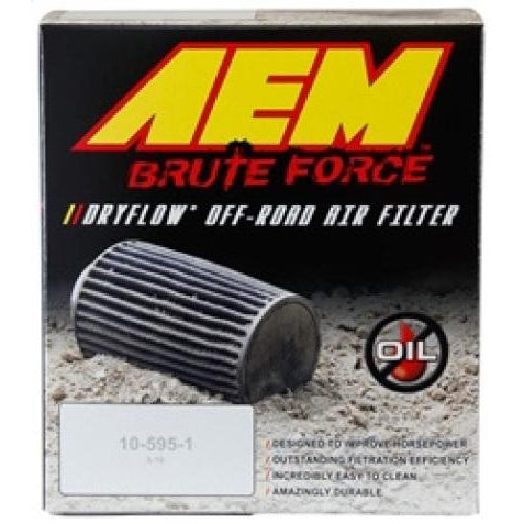 AEM 2.75in Flange ID x 4.75in Top OD x 5.5' Base OD x 5in Height Offset Flange DryFlow Air Filter