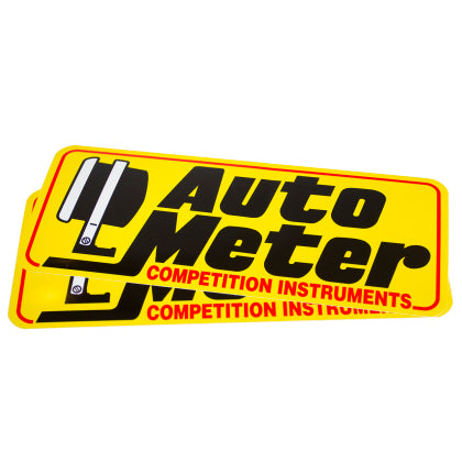 AutoMeter Accessories Decal Contingency Yellow Competition Instruments