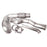 ATP Turbo EVO8-DOWNPIPE-SET-VENT-TO-ATMOSPHERE_44MMFLANGED, front and rear