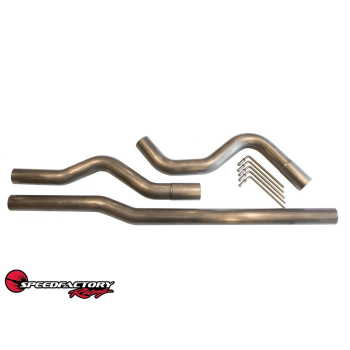 SpeedFactory 3" Stainless Mandrel Bent Exhaust Piping Kit - EG/EK/DC-Exhaust Systems-Speed Science