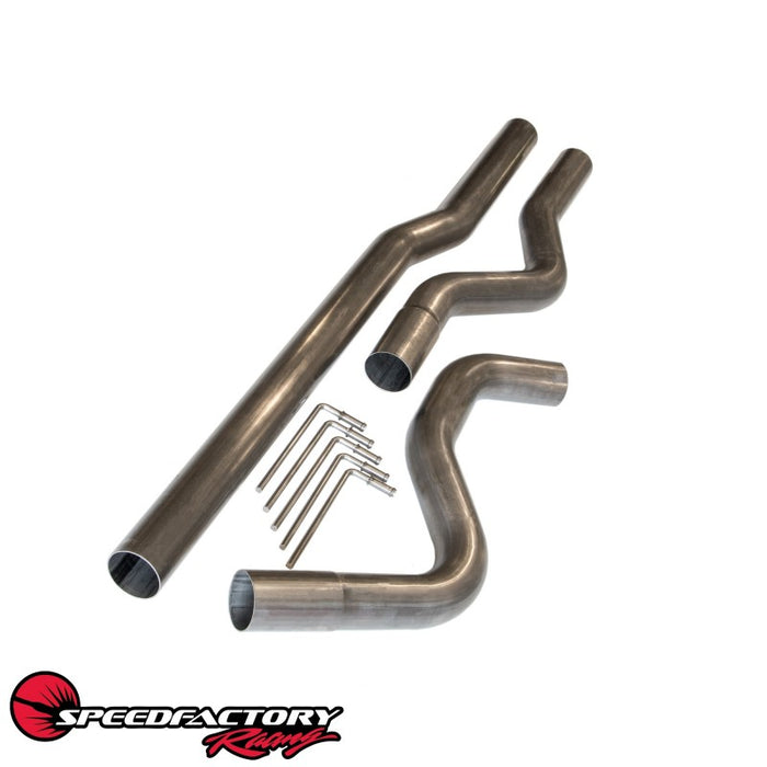 SpeedFactory 3" Stainless Mandrel Bent Exhaust Piping Kit - EG/EK/DC-Exhaust Systems-Speed Science