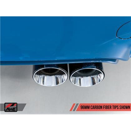 AWE Tuning BMW F8X M3/M4 Resonated SwitchPath Exhaust - Carbon Fiber Tips (96mm)